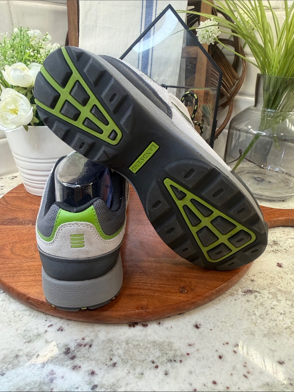 Lands End Trail Shoes - Grey with Lime Accents - Picture 8 of 10